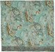 Silky Feel Sea Green Gold Paisley Bandana