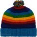 Blue Rainbow Beanie Hand Knit Woolen Hat
