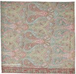 Turkish Printed Pink Gold Paisley Bandana