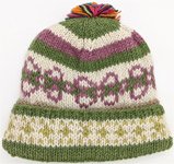 Military Green Pure Wool Hand Knitted in Nepal Hat