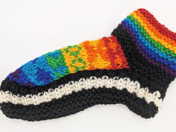 Rainbow Woolen Cozy Winter Bed Socks