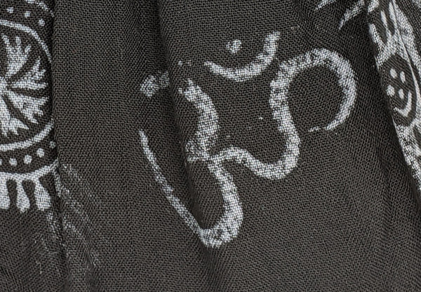 Black Om Style Cotton Head Band