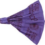 Purple Hippie Om Cotton Headband