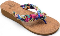 Boho Chic Thong Flip Flops with Rhinestones