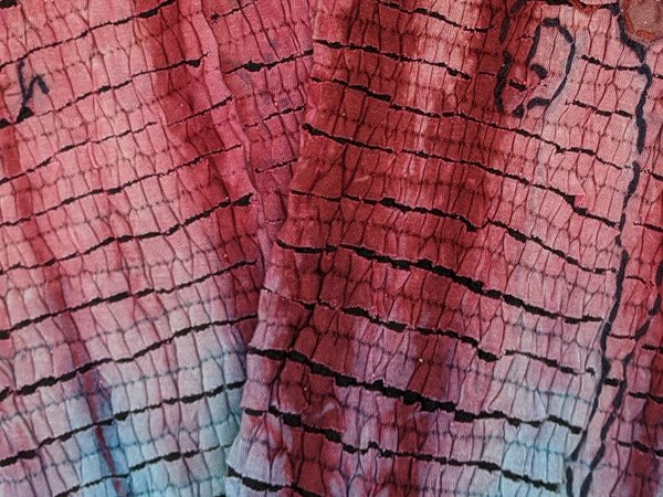 Red Boho Razor Tie Dye Redux Cotton Legwarmer