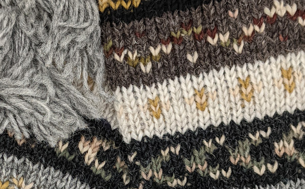 Hand Knit Leg Warmer Pure Wool in Brown