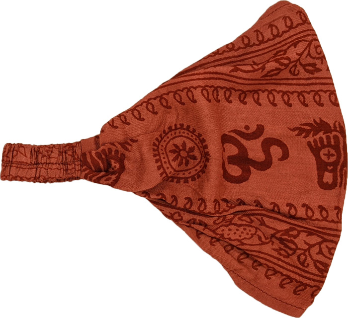 Red Rust Meditation Head Band in Cotton