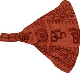 Red Rust Meditation Head Band in Cotton