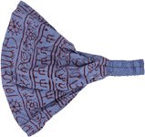Tribal Hippie Cotton Headband in Shady Blue