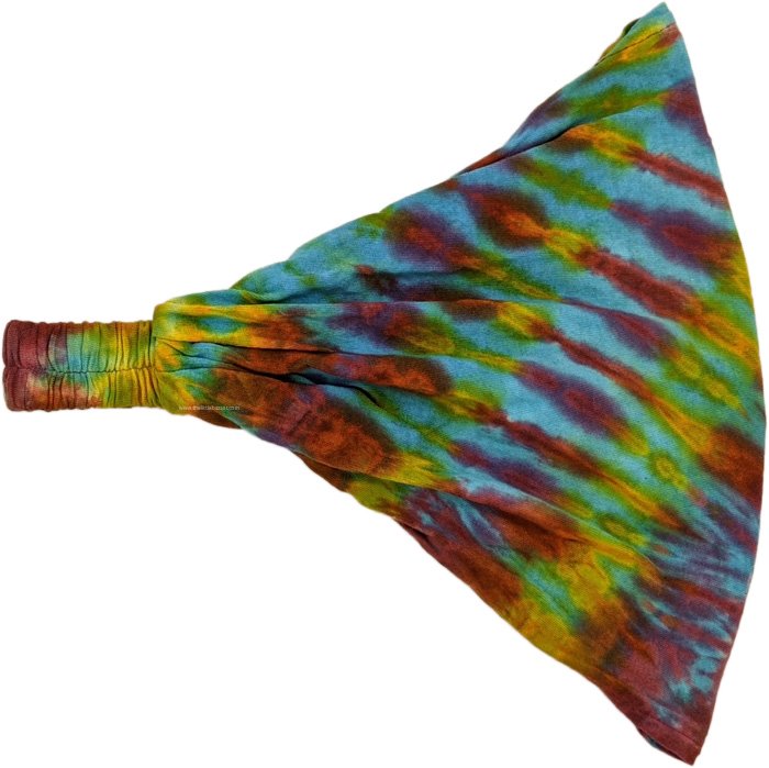 Multicolored Hippie Hues Tie Dye Cotton Headband