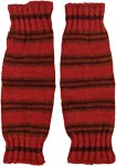 Bloody Red Striped Woolen Leg Warmers