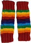 Winter Rainbow Handmade Woollen Leg Warmers