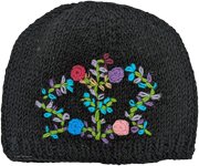 Black Garden Unisex Woolen Winter Skull Cap