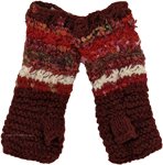 Shades Of Red interwoven Wool and Silk Hand Warmers