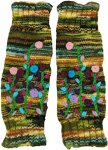 Jungle Sunset Handmade Woollen Floral Leg Warmers