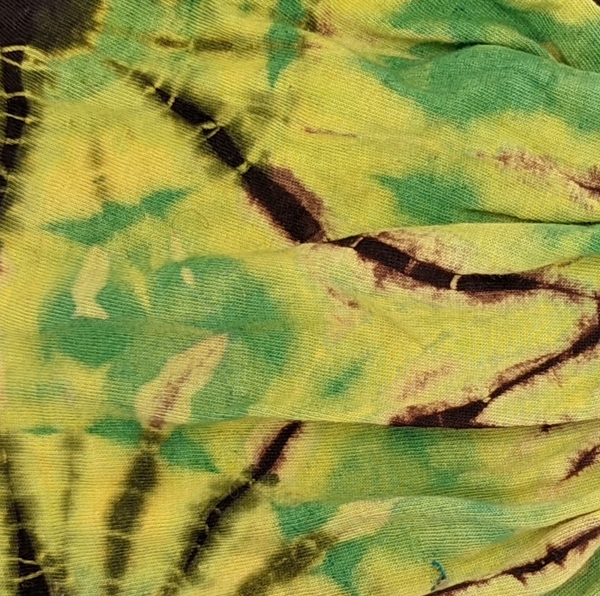 Lemon Yellow Tie Dye Cotton Hippie Headband