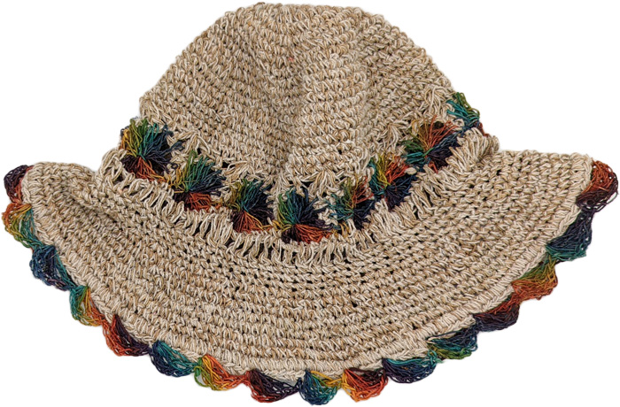 Beachy Vibes Hippie Hemp Skull Hat