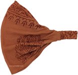 Rajah Brown Hippie Cotton Headband