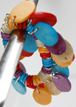 Rainbow Wood Rings Fashion Bracelet