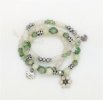 Pearl Green Beaded Multi Strand Bracelet Set
