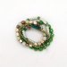 Green Galaxy Beaded Multi Strand Wrap Bracelet