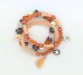 Whisky Orange Beaded Multi Strand Bracelet Set