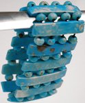 Blue Beads Strips Boho Bracelet