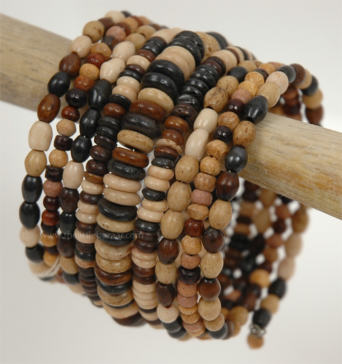 Natural Wood Look Statement Bracelet