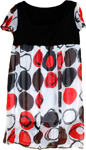 Summer Chiffon Red Black Polka Dress