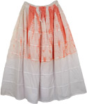 Orange Apricot Tie Dye Skirt