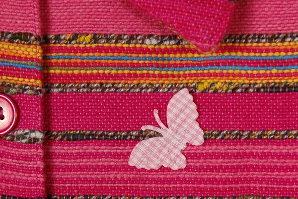 Pink Textured Heavy Cotton Fall Spring Jacket