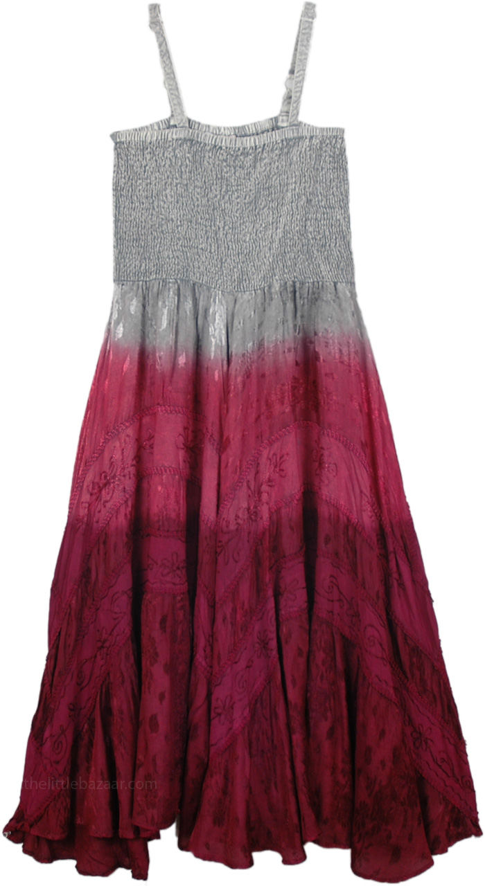 Sleeveless Vin Rouge Boho Sexy Dress