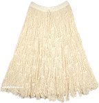 Pearl Ivory Country Style Crochet Skirt