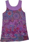 Large Size Summer Dress in Purple Cotton [4677]