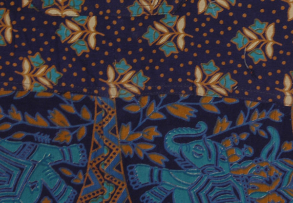 Marine Blue Hippie Print Lounging Overalls