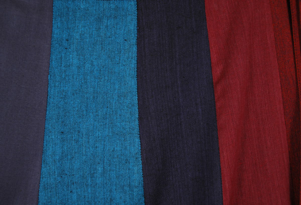 Vertical Panels Multicoloured Cotton Knee Length Skirt