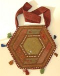 Bohemian Hand Embroidered Shoulder Bag with Mirrors