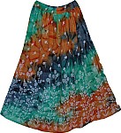 Viridian Copper Long Skirt