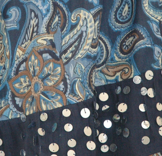 Blue Paisley Long Skirt