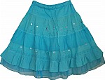 Eastern Blue Short Skirt