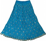 Deep Cerulean Short Cotton Skirt 