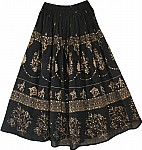 Black Gold Sequin Skirt 