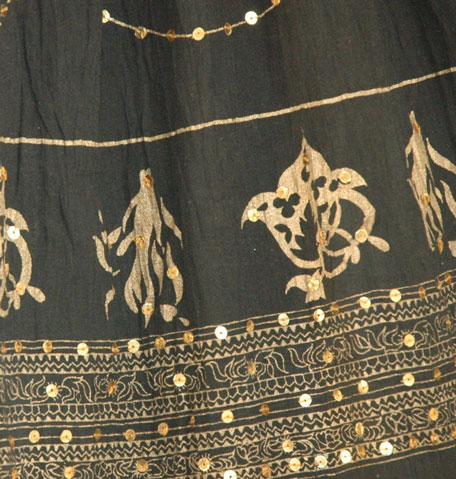 Black Gold Sequin Skirt