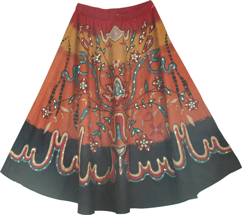 Graphic Tribal Earthy Skirt