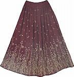 Bordeaux Golden Long Skirts