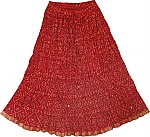 Red Summer Short Skirt 