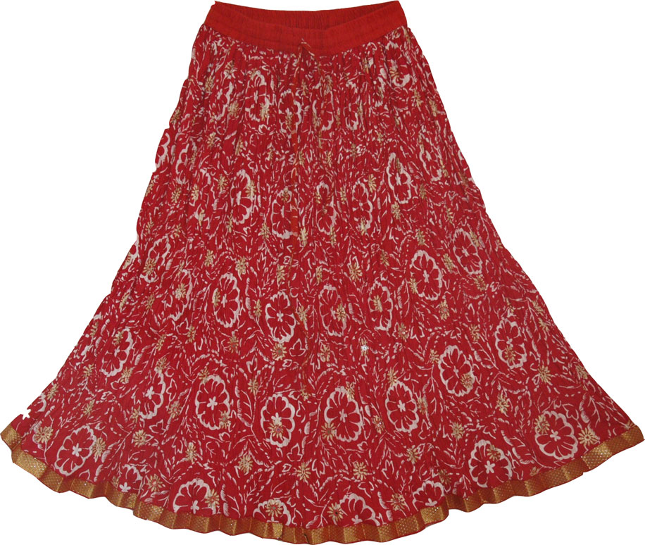 Tamarillo Cotton Summer Skirt