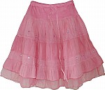 Oriental Pink Short Skirt