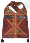 Bohemian Hand Embroidered Shoulder Bag with Mirrors  