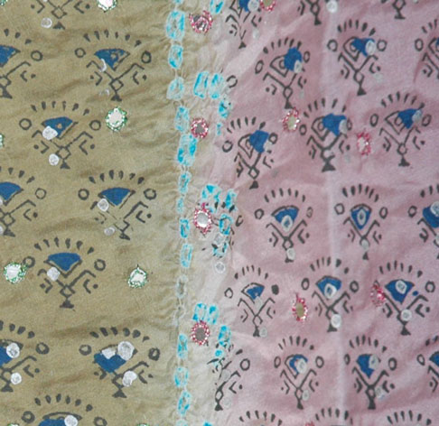 Shadow Shaded Silk Skirt